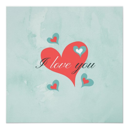 Poster Saint Valentin dévouement de l'amour (Devant)