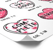 Poster Saint Valentin Dieu dit Versets bibliques Cœurs F (Coin)