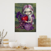 Poster Saint-Valentin Dragon gothique Art Imprimer (Cuisine)