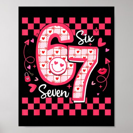Poster Saint-Valentin Drôle 67 Six Sept Mème 6 7 Femmes F (Devant)