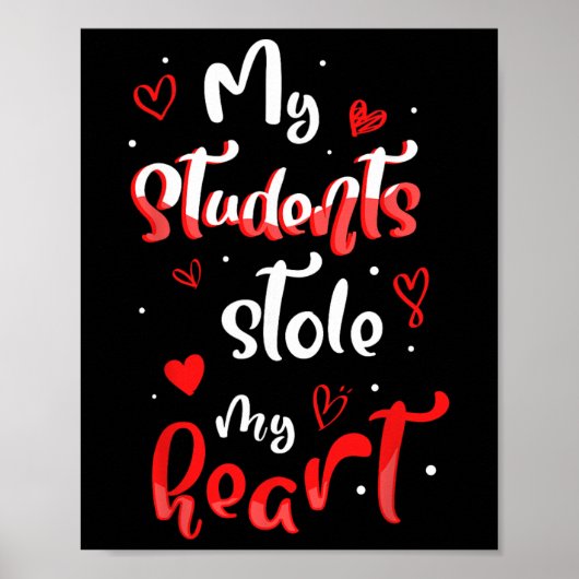 Poster Saint-Valentin drôle Professeur Saint-Valentin Fem (Devant)