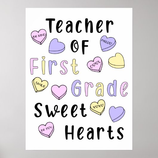 Poster Saint Valentin Enseignant de première année amour (Devant)
