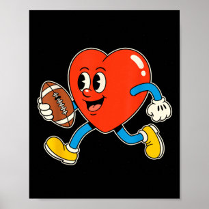 Poster Saint-Valentin Football en forme de cœur pour homm