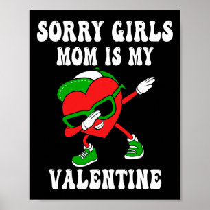 Poster Saint-Valentin Garçons Enfants Désolé Filles Ma Mè