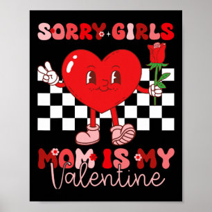 Poster Saint-Valentin Garçons Enfants Désolé Filles Maman