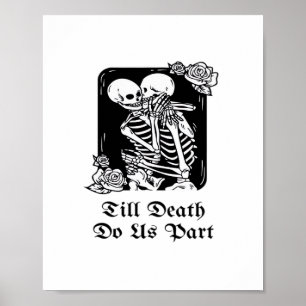 Poster Saint-Valentin gothique Jour jusqu'à la mort Ne no
