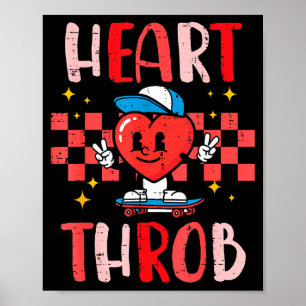 Poster Saint-Valentin Heart Throb Skateboard Mignon Tout-