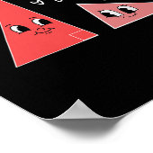 Poster Saint-Valentin Mignon Triangle Blague Mathématique (Coin)