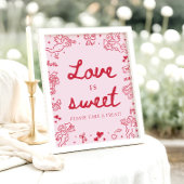 Poster Saint-Valentin Moderne Dessinée à la Main Rose L'A