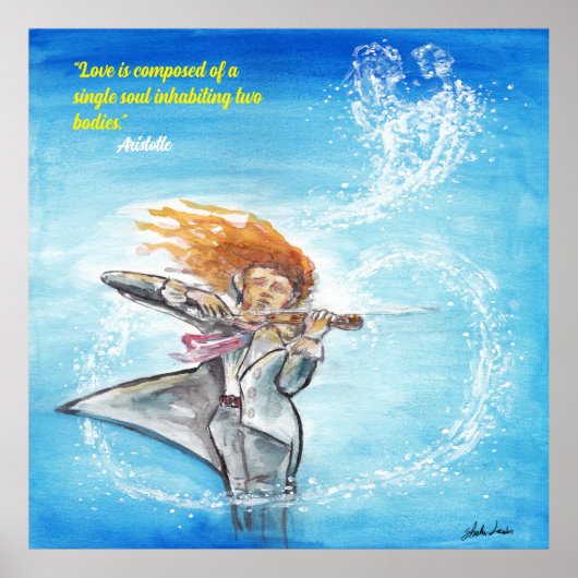 Poster Saint Valentin Musique Âmes belle citation (Devant)