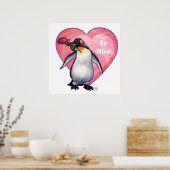 Poster Saint-Valentin Penguin (Cuisine)