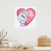 Poster Saint Valentin Poméranie Blanche (Cuisine)