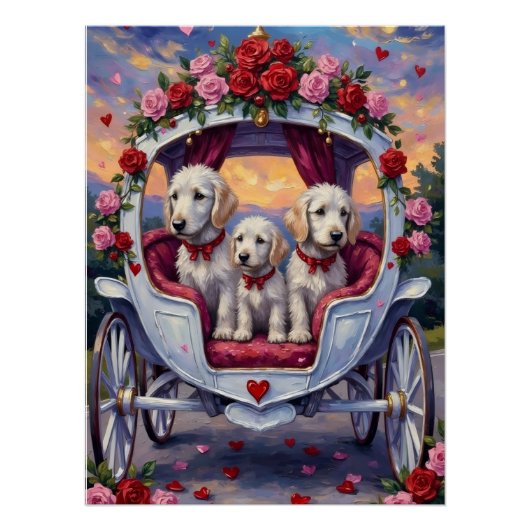 Poster Saint-Valentin pour chien maltais (Devant)