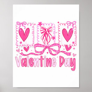 Poster Saint-Valentin Préparatifs Cœurs Coquette Arc Femm
