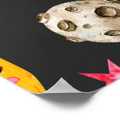 Poster Saint Valentin sans couture motif avec chats, étoi (Coin)