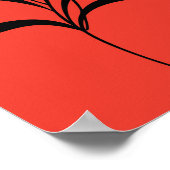 Poster Saint Valentin sentant couple de fleurs embrasser  (Coin)