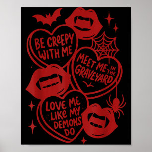 Poster Saint-Valentin Vampire Valoween Amoureux Soyez Fli
