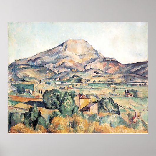 Poster Saint-Victoire Montagne Barnes Paul Cezanne (Devant)