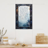 Poster Sainte Bible chrétienne Verse Matthieu 11:28-30 (Cuisine)