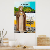 Poster Sainte Brigid d'Irlande et son lac de bière (Cuisine)