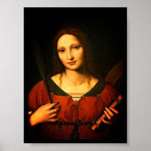 Poster Sainte Catherine d'Alexandrie (Bernardino Luini)