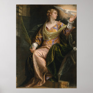 Poster Sainte Catherine d'Alexandrie en Prison - Veronese