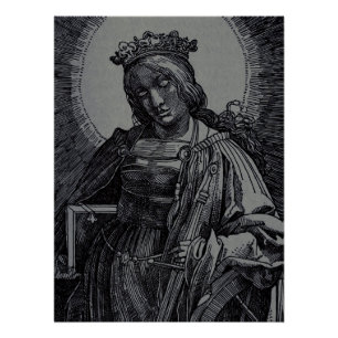 Poster Sainte Catherine d'Alexandrie par Lucas van Leyden