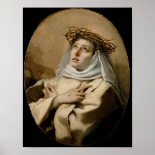 Poster Sainte-Catherine de Sienne Hl. Catherine Séena Ti