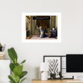 Poster Sainte Catherine recevant la Stigmata (Bureau à domicile)