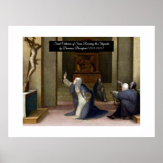 Poster Sainte Catherine recevant la Stigmata (Devant)