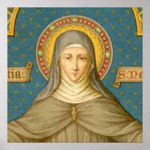 Poster Sainte Claire d'Assise (27 AOÛ) 40x40 cm ou moins