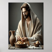 Poster Sainte Communion : Jésus rompt le pain sacré (Devant)