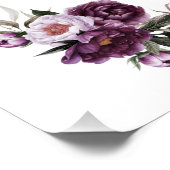 Poster Sainte Communion Purple Pink Fleurs Bienvenue (Coin)