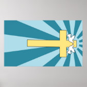 Poster Sainte Croix et colombes (Devant)