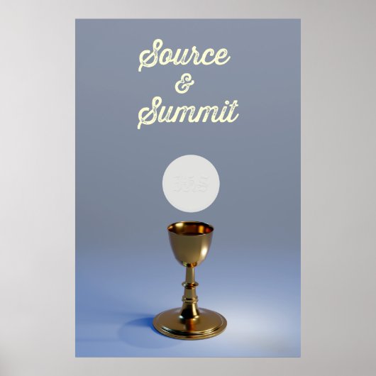 Poster Sainte Eucharistie Chalice et hôte (Devant)