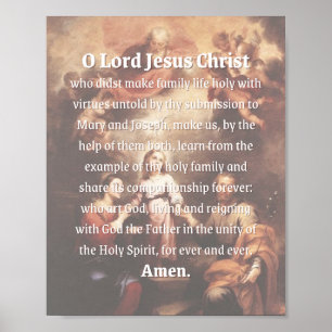 Poster Sainte famille (anglais) Imprimer