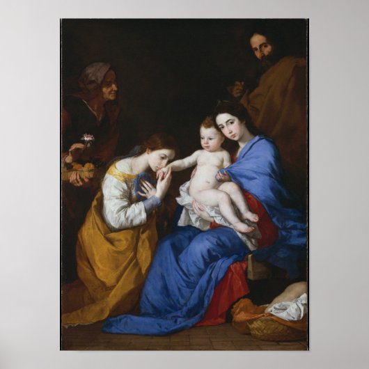 Poster Sainte Famille avec Saints Anne et Catherine (Devant)