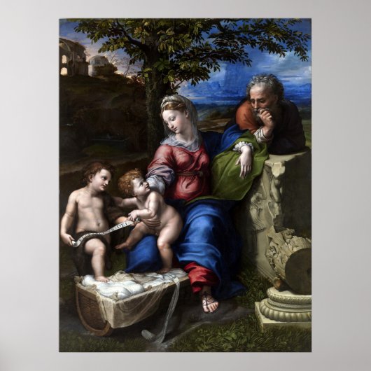 Poster Sainte Famille sous le chêne - Raphael - c1518 (Devant)