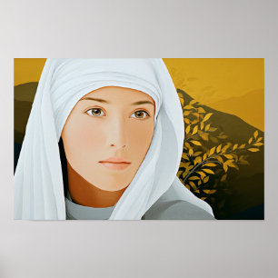 Poster Sainte Françoise de Rome : Un cœur au service