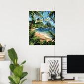 Poster Sainte-Lucie (Bureau à domicile)