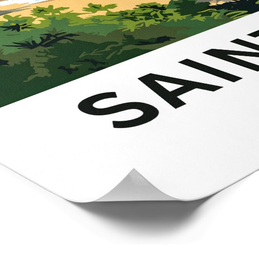 Poster Sainte-Lucie - Caraïbes (Coin)