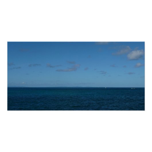 Poster Sainte-Lucie Horizon Océan Bleu (Devant)