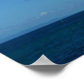 Poster Sainte-Lucie Horizon Océan Bleu (Coin)