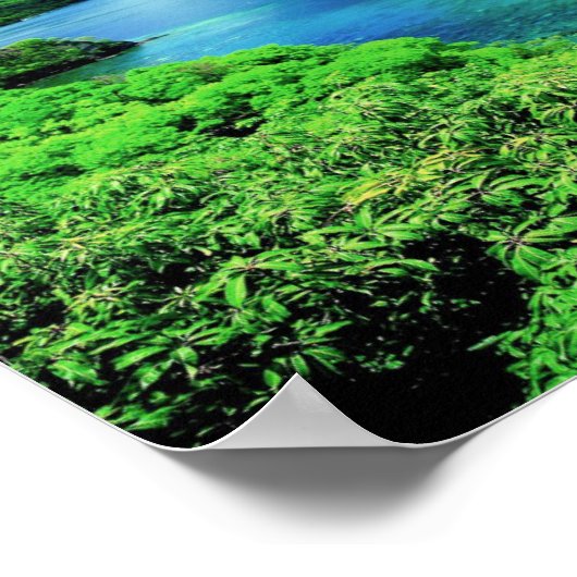 Poster Sainte-Lucie Les Pitons (Coin)