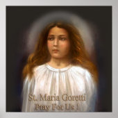 Poster Sainte Maria Goretti Priez Pour Nous. (Devant)