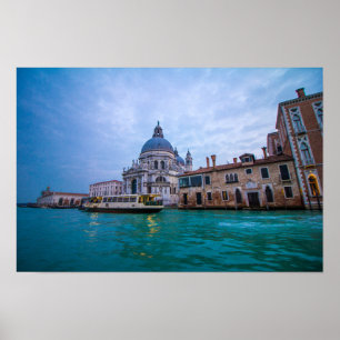 Poster Sainte-Marie de la Santé Grand Canal Venise Crépus