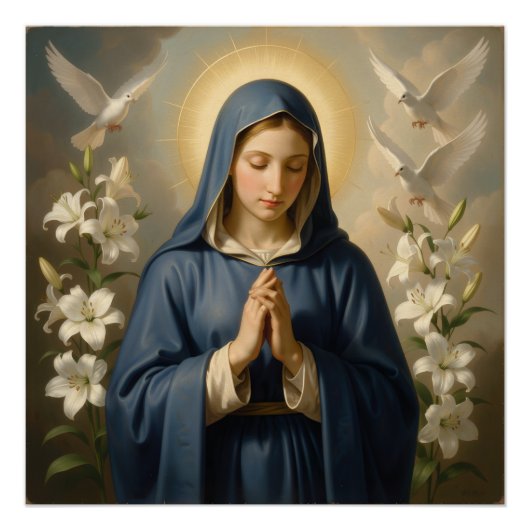 Poster Sainte Mère de Dieu - Amour divin et protection (Devant)
