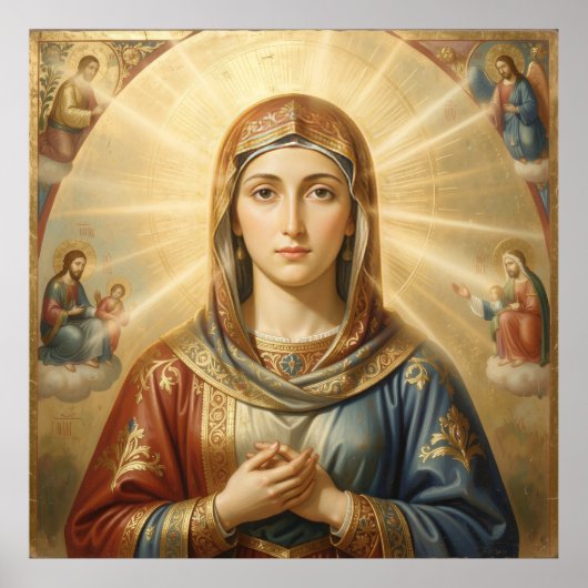 Poster Sainte Mère de Dieu - Amour divin et protection (Devant)
