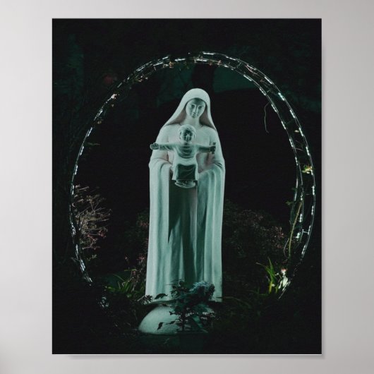 Poster Sainte Mère Marie et Bébé Jésus chrétien (Devant)