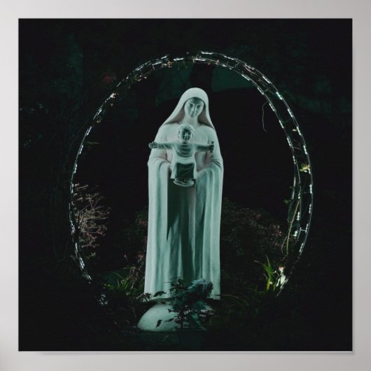 Poster Sainte Mère Marie et Bébé Jésus chrétien (Devant)